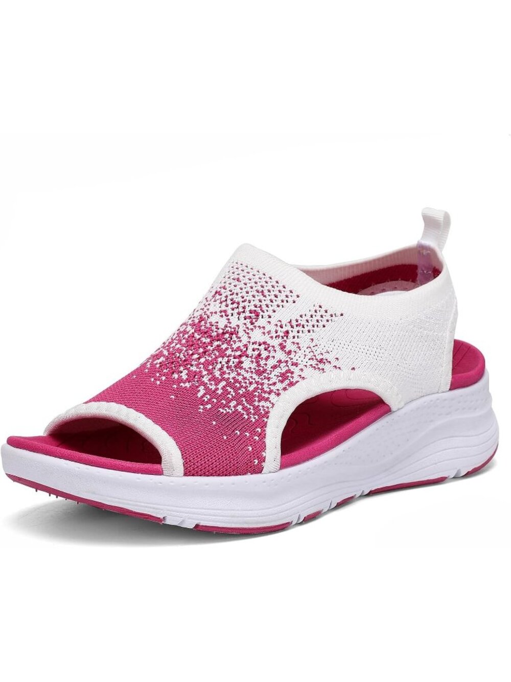 Women's Pink Gradation Summer Comfortable Arch Support Orthotic Walking Sandals